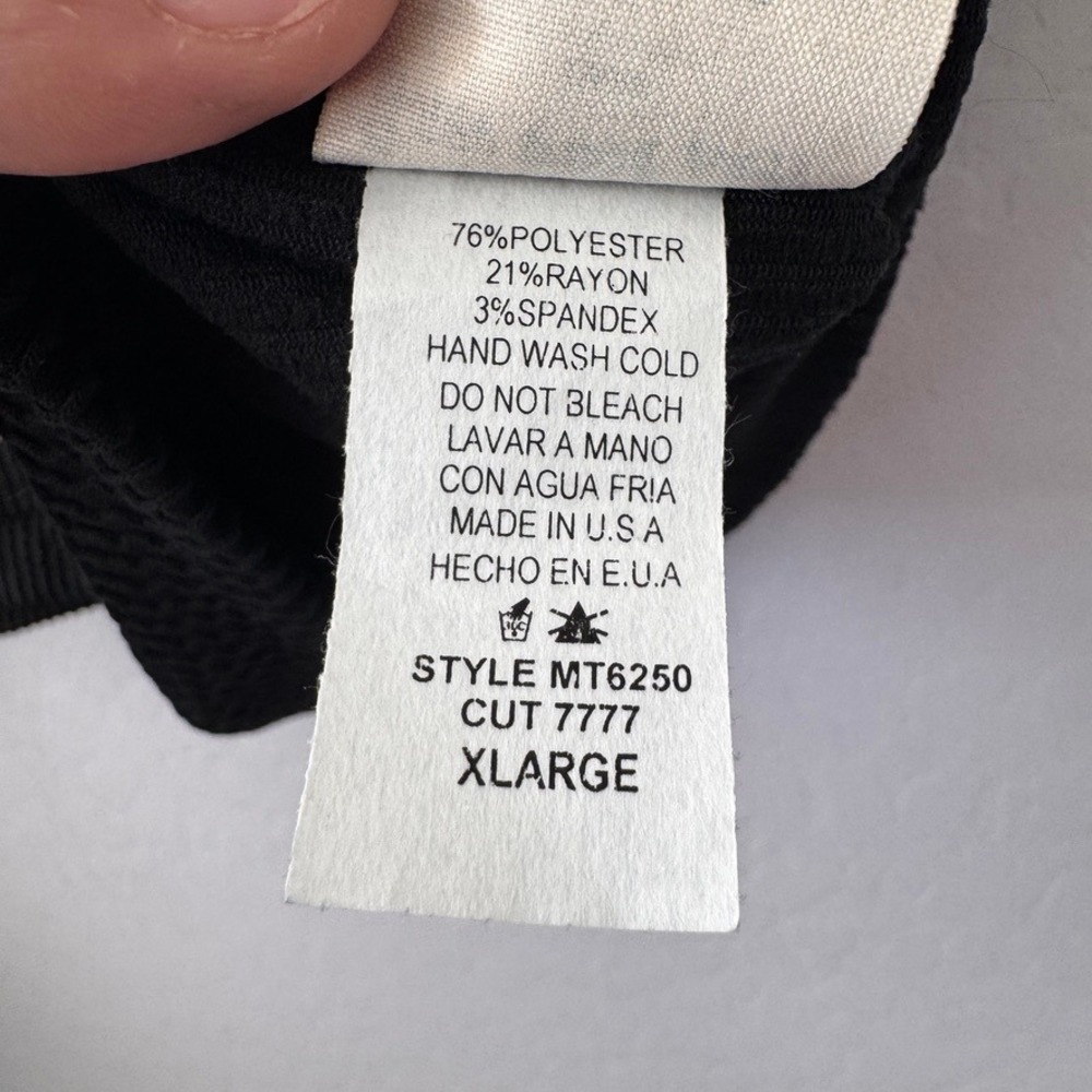 NWT Three Bird Nest XL Knit Top Black CapSleeve Oversized Waffle Textured MT6250 - Picture 5 of 6